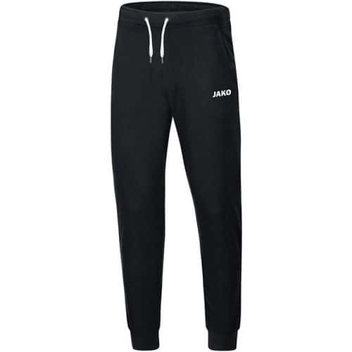 Pantalon jogging avec bord-côtes aux chevilles - Jako - Base Noir