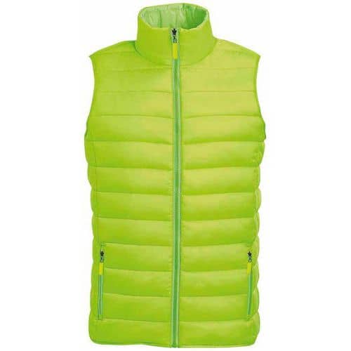 Doudoune light homme sans manche en nylon LIME FLUO