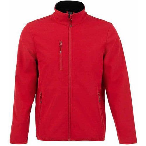 Veste homme zippée softshell en polyester ROUGE PIMENT