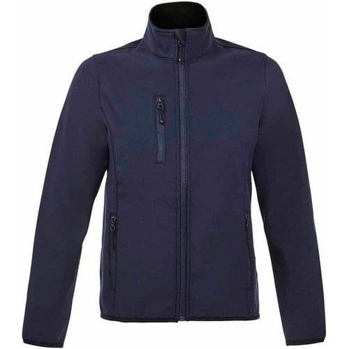 Veste femme zippée softshell en polyester BLEU ABYSS