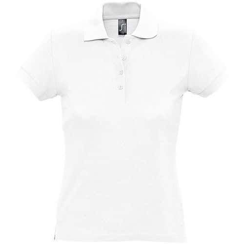 Polo personnalisable femme en coton maille piquée 170 BLANC