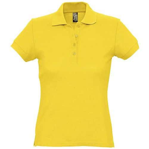 Polo personnalisable femme en coton maille piquée 170 JAUNE