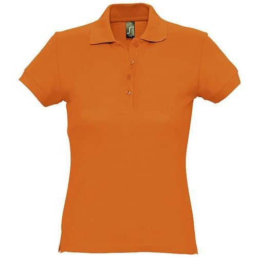 Polo personnalisable femme en coton maille piquée 170 ORANGE