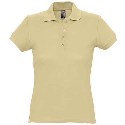 Polo personnalisable femme en coton maille piquée 170 SABLE