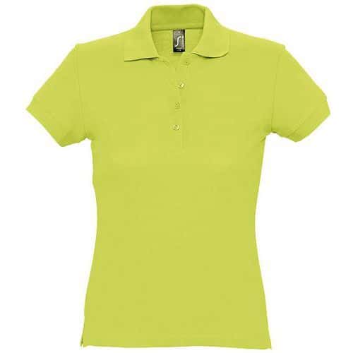 Polo personnalisable femme en coton maille piquée 170 VERT POMME