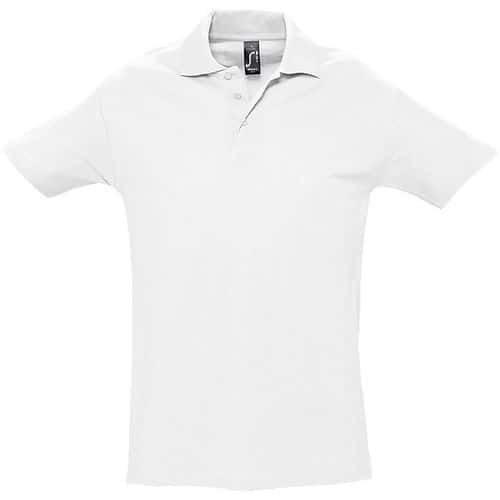 Polo personnalisable homme en coton BLANC