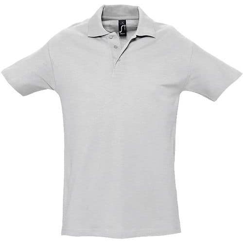 Polo personnalisable homme en coton BLANC CHINÉ