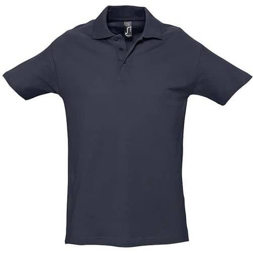 Polo personnalisable homme en coton MARINE