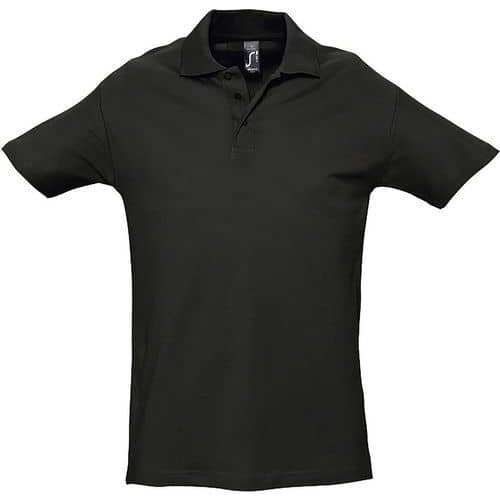 Polo personnalisable homme en coton NOIR