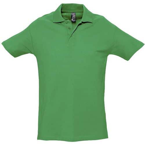 Polo personnalisable homme en coton VERT PRAIRIE