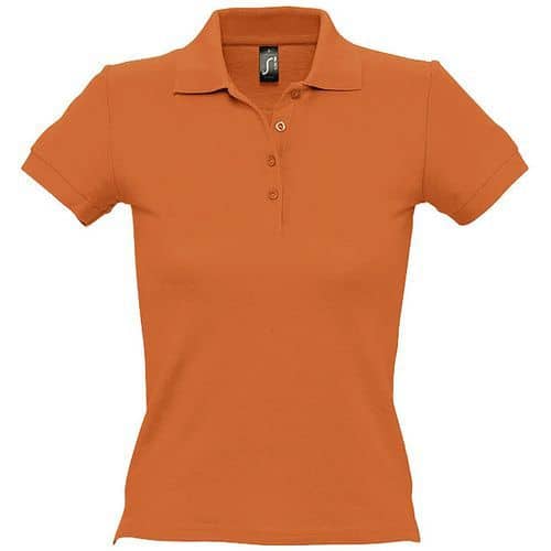 Polo personnalisable femme en coton maille piquée 210 ORANGE