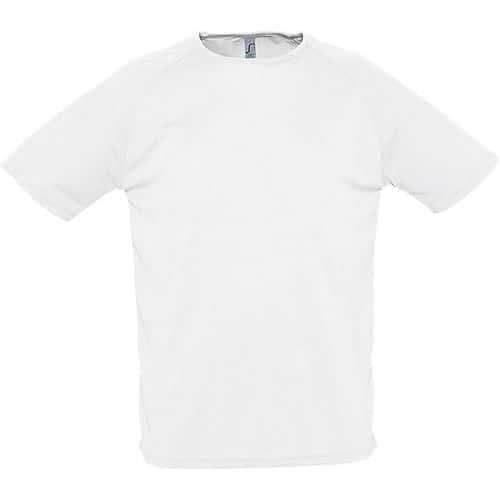 Tee-shirt personnalisable de sport homme en polyester BLANC