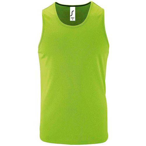 Débardeur personnalisable de sport homme en polyester VERT FLUO