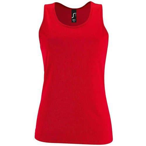 Débardeur personnalisable de sport femme en polyester ROUGE