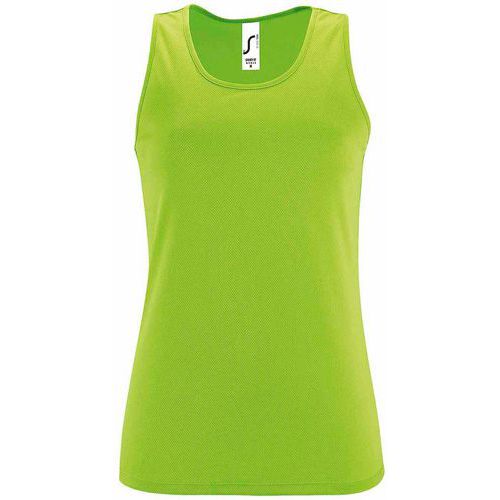 Débardeur personnalisable de sport femme en polyester VERT FLUO