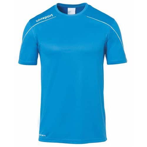 Maillot MC Stream 22 Cyan/Blanc UHLSPORT