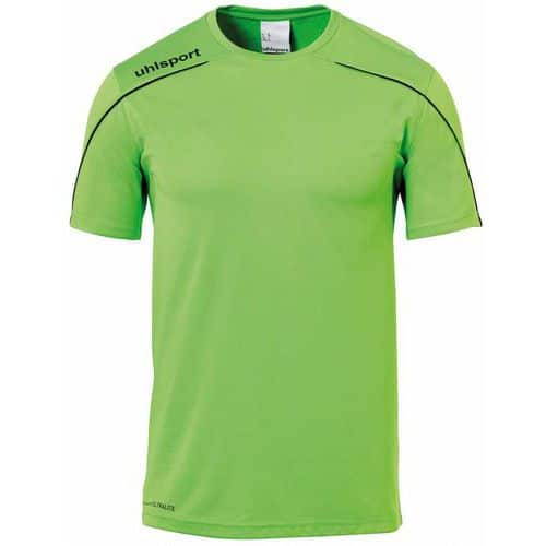 Maillot MC Stream 22 Vert fluo/Noir enfant UHLSPORT