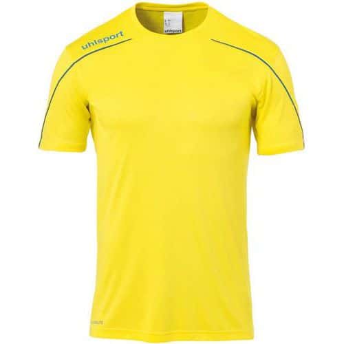 Maillot MC Stream 22 Jaune/Azur enfant UHLSPORT