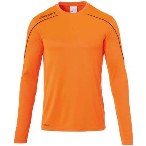 Maillot ML Stream 22 Orange fluo/Noir enfant UHLSPORT