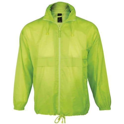 Coupe-Vent Unisexe déperlant vert fluo