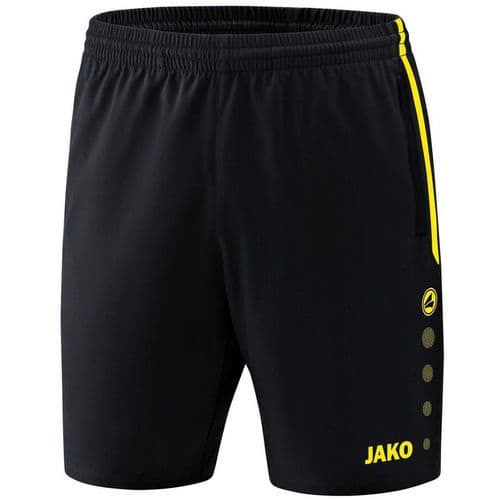 Short competition 2.0 Noir/Jaune fluo enfant JAKO