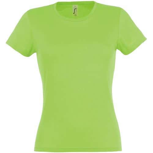 Tee-shirt personnalisable classic femme vert pomme coton 150 g