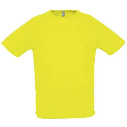 Tee-shirt personnalisable uni technic PES adulte jaune fluo