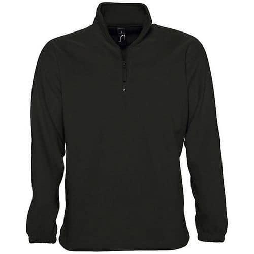 Sweat personnalisable 1/2 ZIP STANDARD NOIR POLAIRE EXPERT