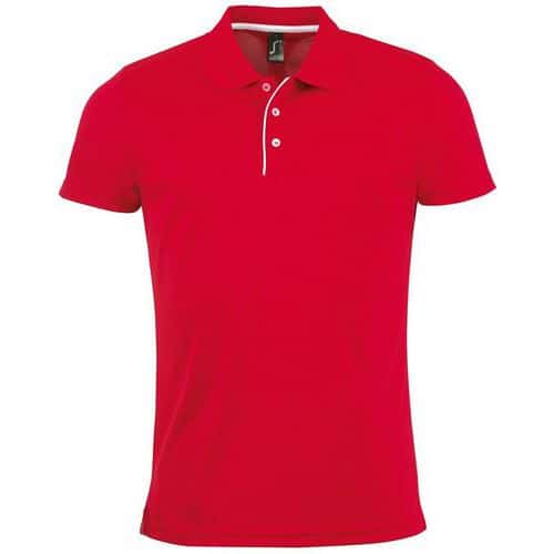 Polo personnalisable HOMME ROUGE MULTITECH PES