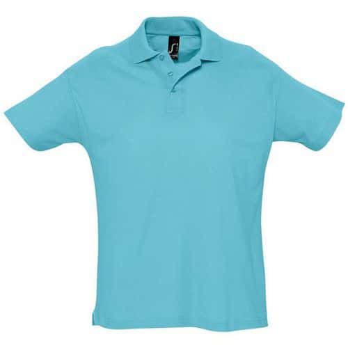 Polo personnalisable piqué Summer enfant bleu atoll