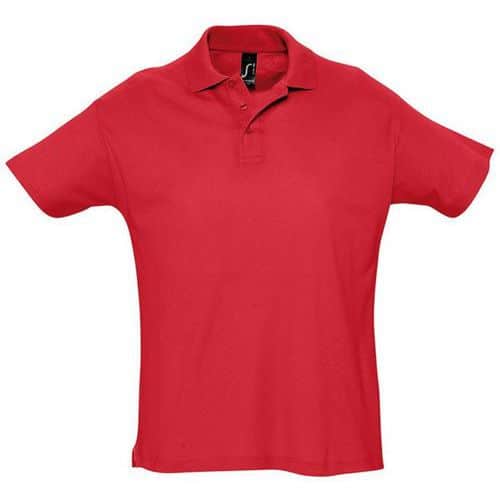 Polo personnalisable piqué Summer adulte rouge