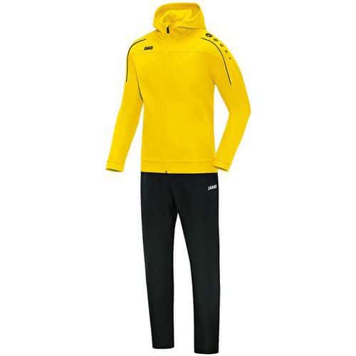 Ensemble survêtement de foot veste à capuchon et pantalon enfant - Jako - Classico Jaune