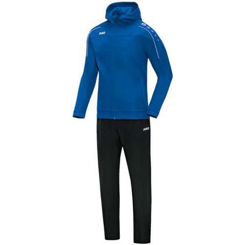 Ensemble survêtement de foot veste à capuchon et pantalon enfant - Jako - Classico Bleu