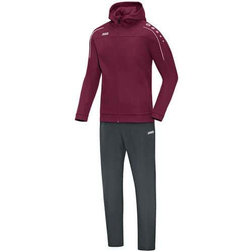 Ensemble survêtement de foot veste à capuchon et pantalon enfant - Jako - Classico Marron