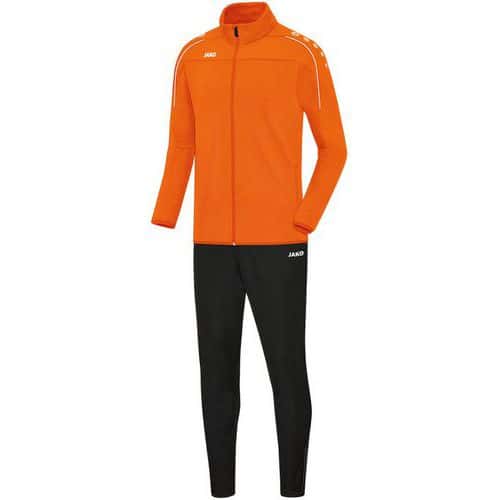 Ensemble survêtement de foot veste et pantalon enfant - Jako - Classico Orange fluo