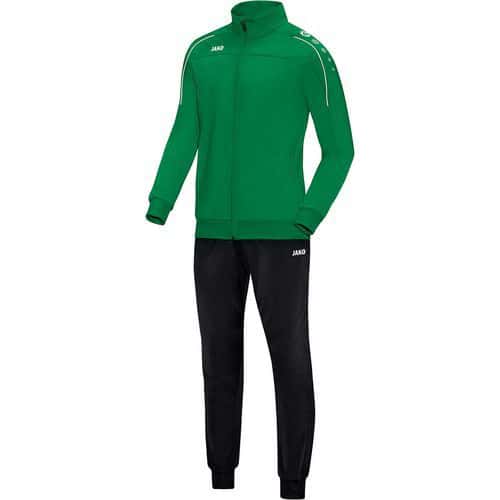 Ensemble survêtement de foot polyester veste et pantalon enfant - Jako - Classico Vert