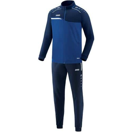 Ensemble survêtement de foot polyester veste et pantalon enfant - Jako - Competition 2.0 Bleu/Bleu marine