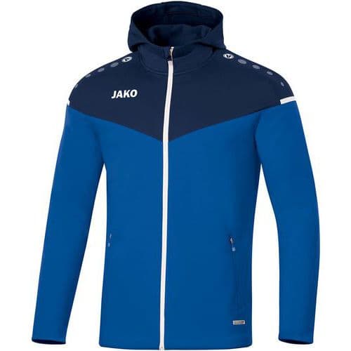 Veste de foot à capuchon enfant - Jako - Champ 2.0 Bleu/Bleu marine