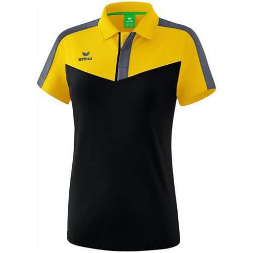 Polo - Erima - squad femme jaune/noir/slate grey