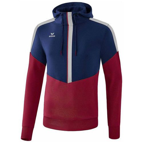 Sweat à capuche - Erima - squad new navy/bordeaux/silver grey