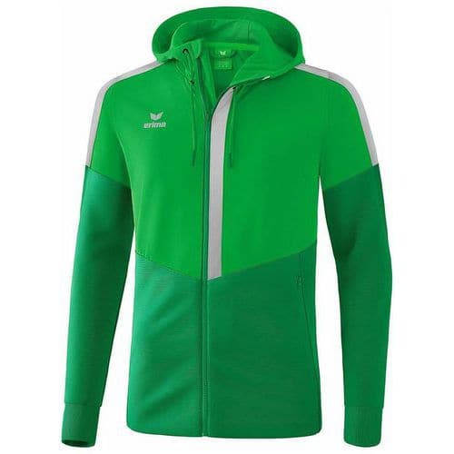 Veste d'entraînement à capuche - Erima - squad fern green/smaragd/silver grey