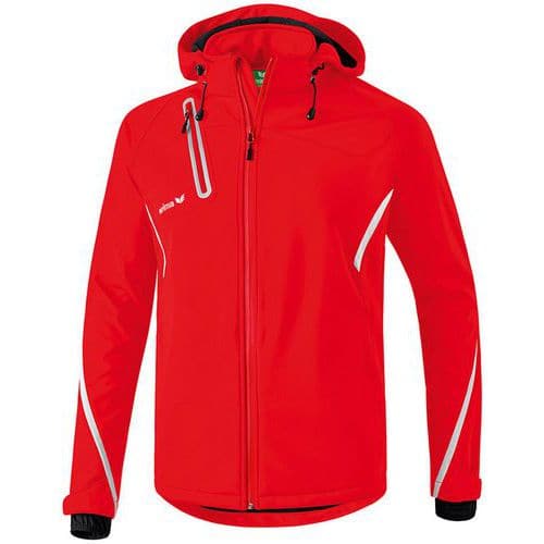 Veste Softshell fonction - Erima - enfant rouge/blanc