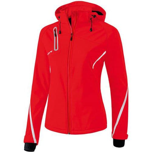 Veste Softshell fonction - Erima - femme rouge/blanc