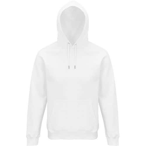 Sweat personnalisable à capuche coton organique bio BLANC