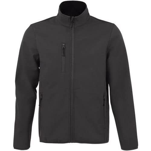 Veste homme zippée softshell en polyester ANTHRACITE