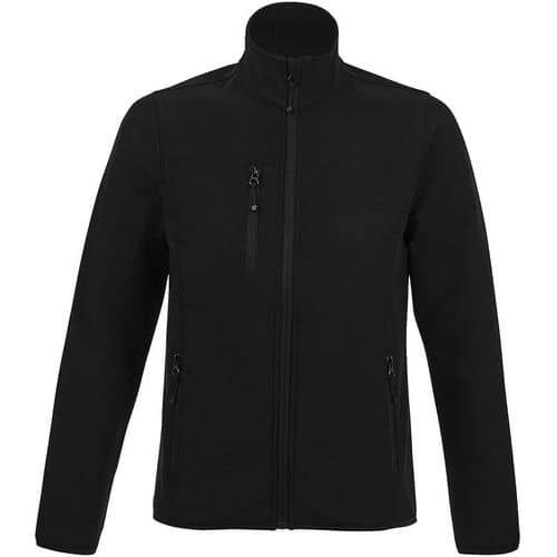 Veste femme zippée softshell en polyester NOIR