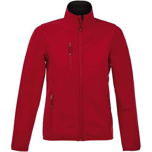 Veste femme zippée softshell en polyester ROUGE PIMENT