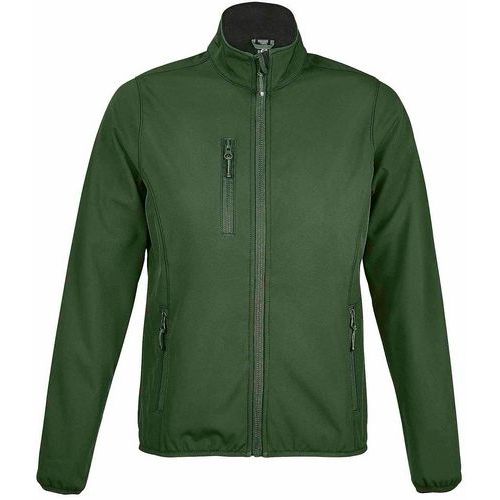 Veste femme zippée softshell en polyester VERT FORET