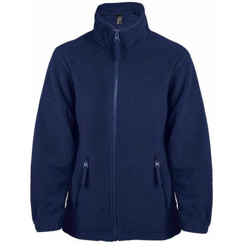 Veste enfant micropolaire zippée en polyester MARINE