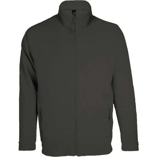 Veste homme micropolaire zippée en polyester ANTHRACITE